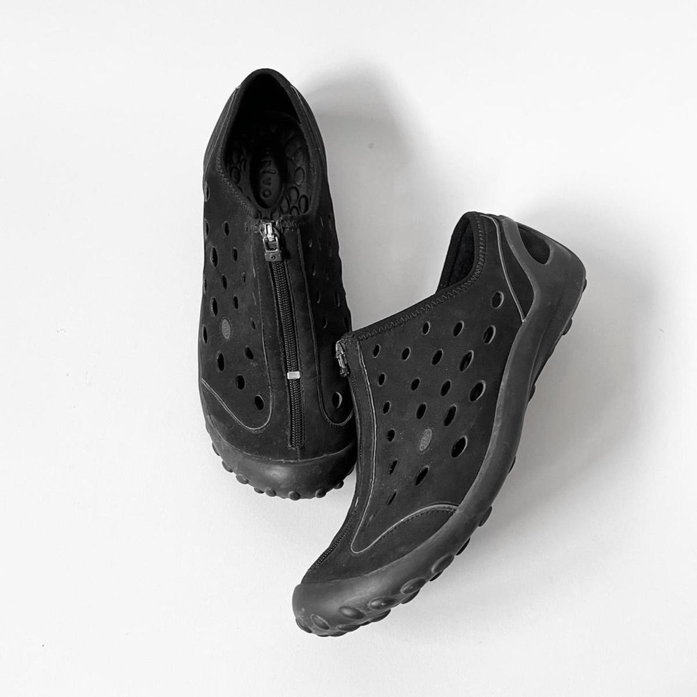 Vintage Clarks pr!vo Leather Tactical Cutout Zip Shoes